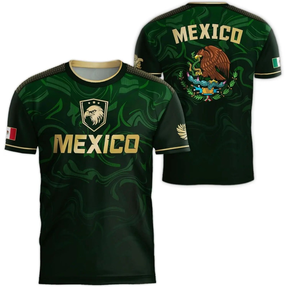 Women'S Fashion For 2026 - 2026 Mexico National Flag Print T