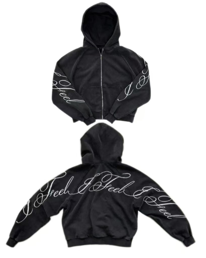 Women'S Fashion Zip Up Hoodies - Y2K harajuku Gothic Letter Print Retro