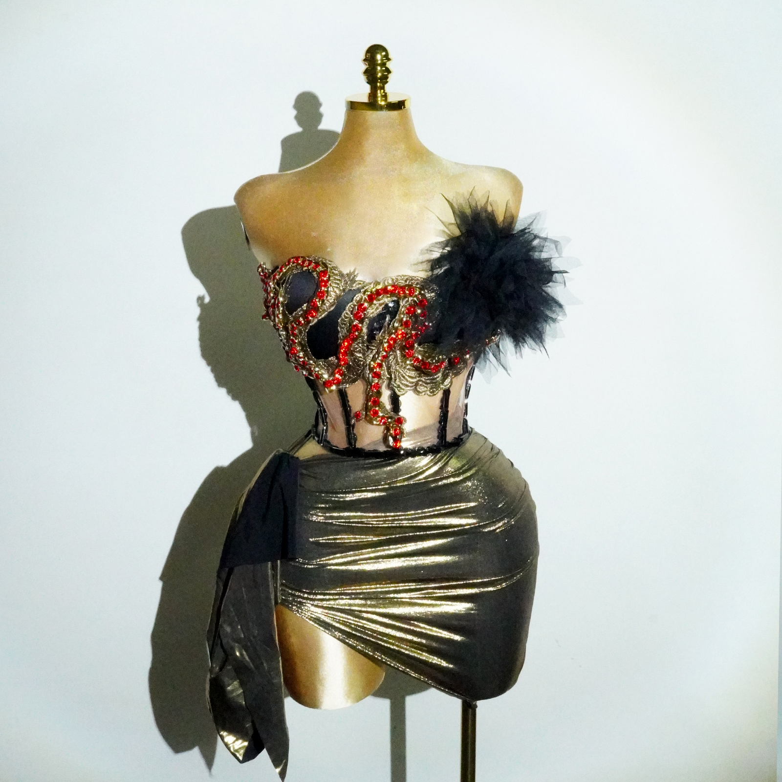 Women'S Day Fashion Show - sexy Music festival Diamonds strapless 2-piece