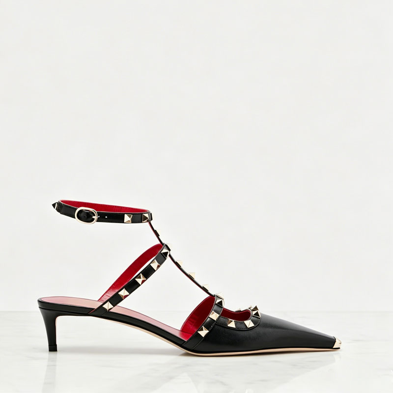 Women Fashion Trend 2026 - 2026 Women's Rivet Low Heel Square