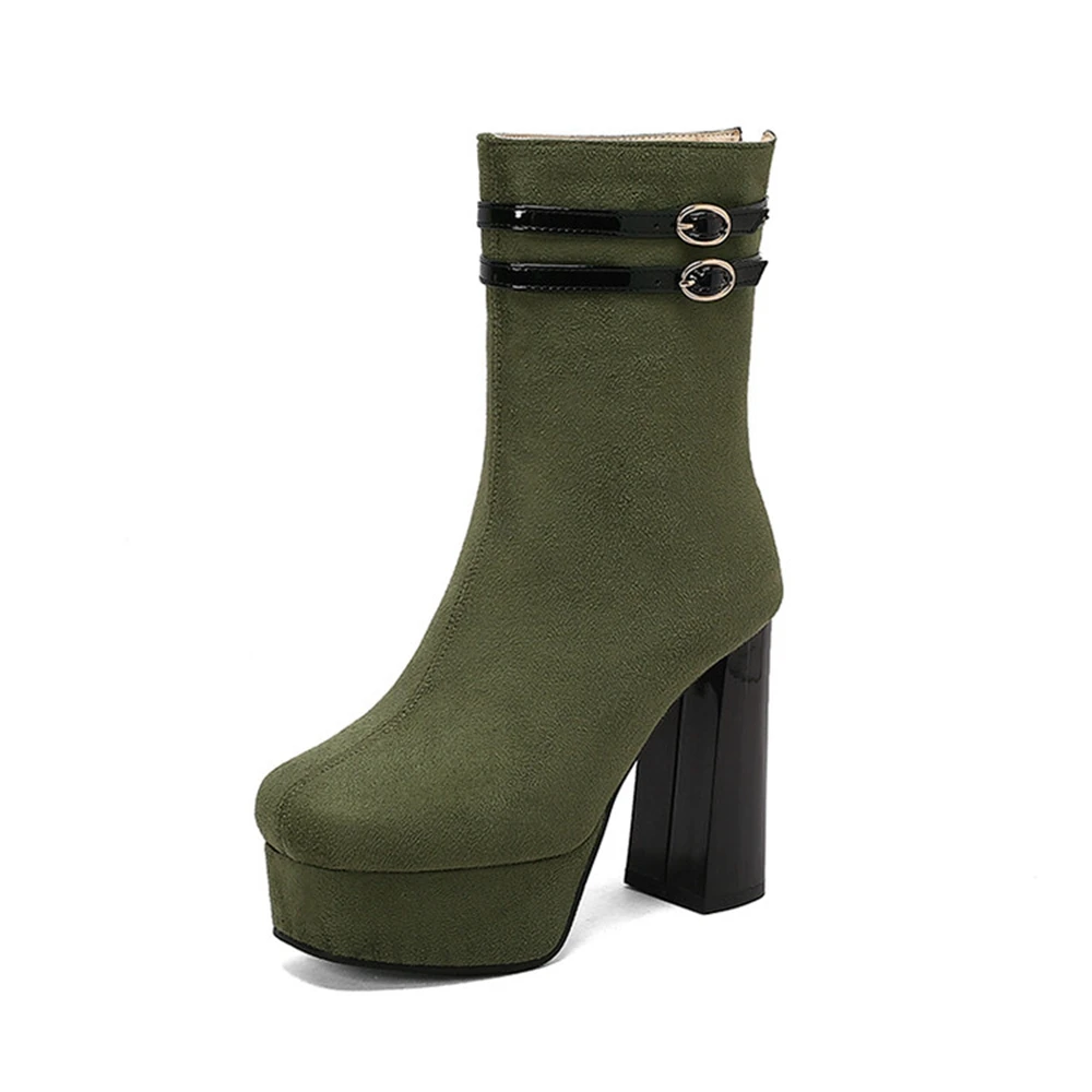 Women'S Fashion Riding Boots - Ankle Boots Women Fashion Suede High