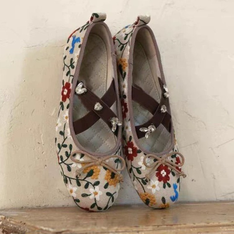 Embroidery Flower Ballet Flats - Women'S Fashion Brands recensie en prijs