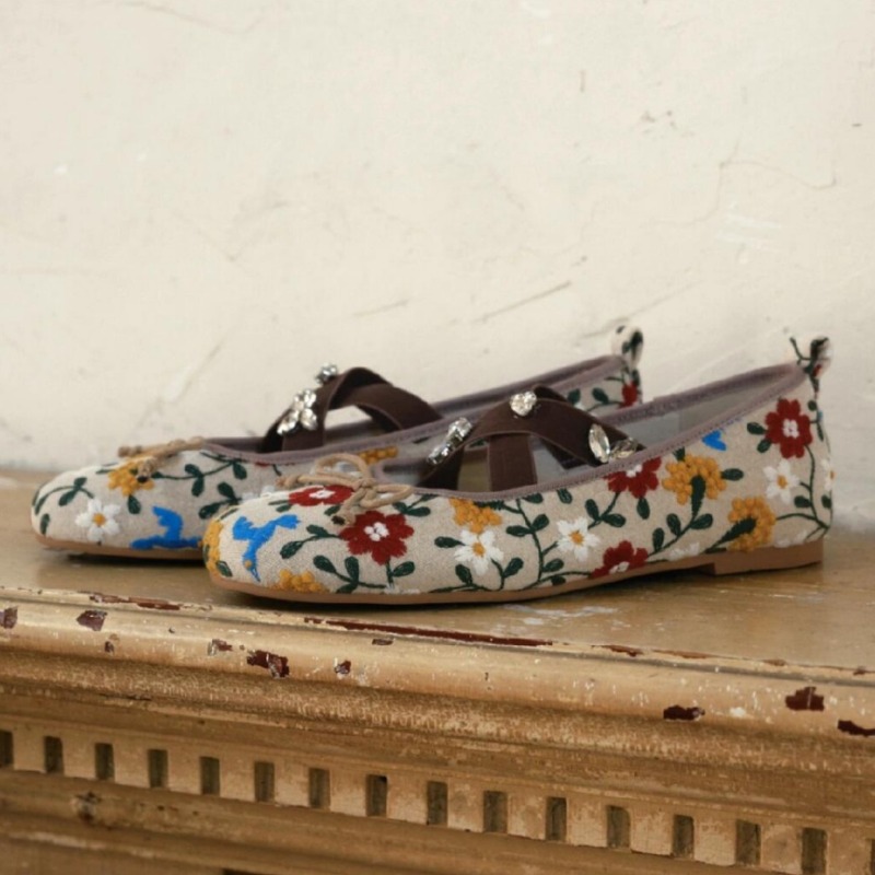 Embroidery Flower Ballet Flats - Women'S Fashion Brands recensie en prijs