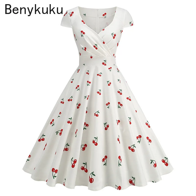Print Cherry Sunflower 50s 60s - Women'S Fashion Of The 50S recensie en prijs