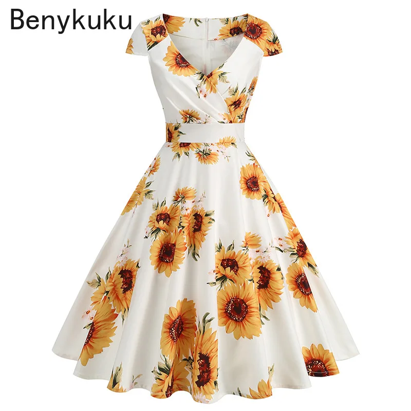 Print Cherry Sunflower 50s 60s - Women'S Fashion Of The 50S recensie en prijs