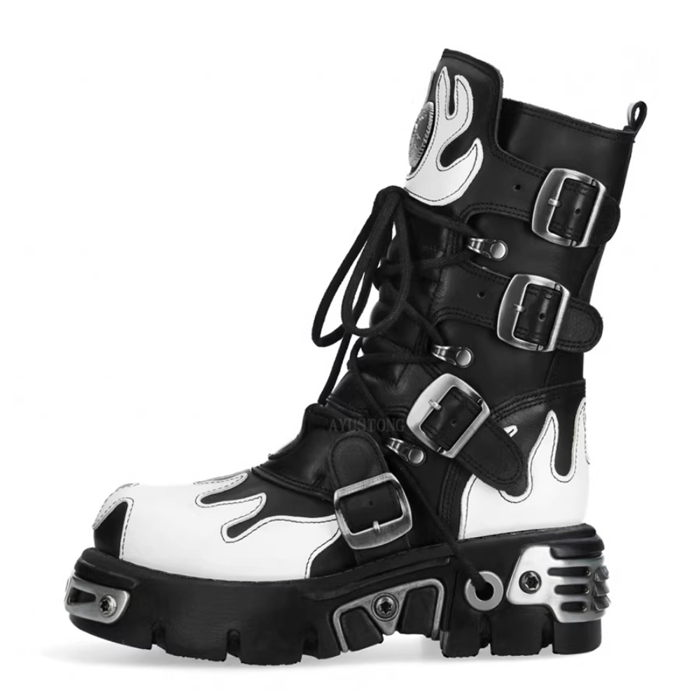 Fashion New Men's Flame Metal  - Women'S Fashion Riding Boots recensie en prijs