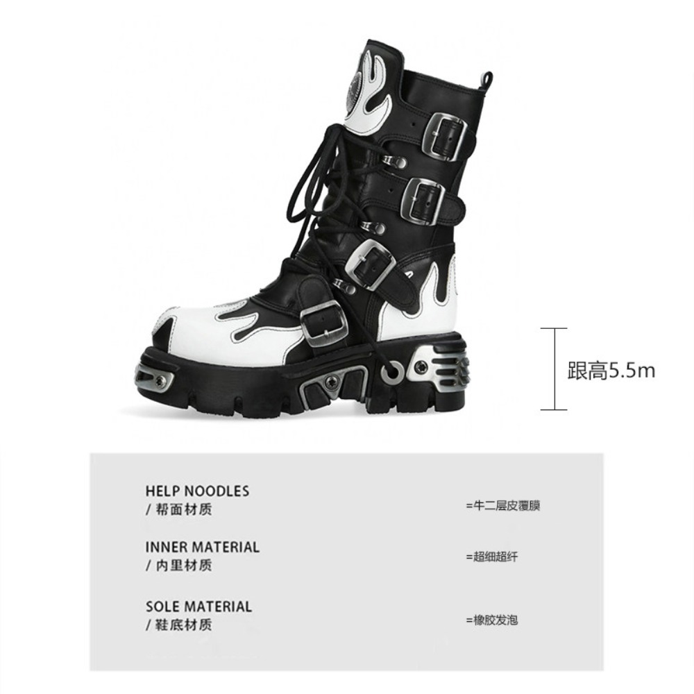 Fashion New Men's Flame Metal  - Women'S Fashion Riding Boots recensie en prijs