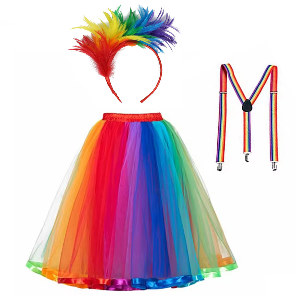 Rainbow Headband Strap Sleeve  - Belted Shirt Dress recensie en prijs