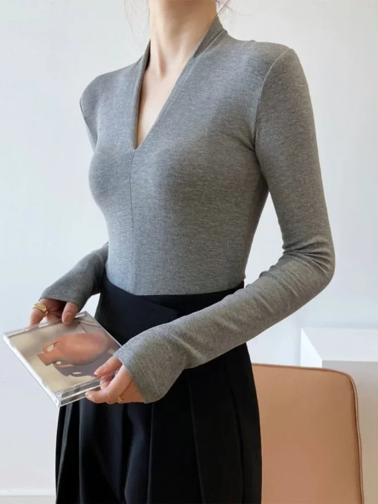 V-neck Slim Shirts Long Sleeve - Women'S Fashion For 2026 recensie en prijs