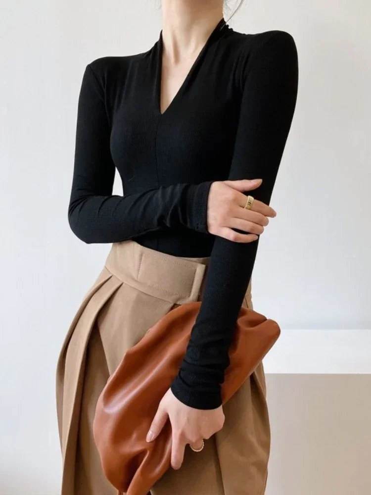 V-neck Slim Shirts Long Sleeve - Women'S Fashion For 2026 recensie en prijs