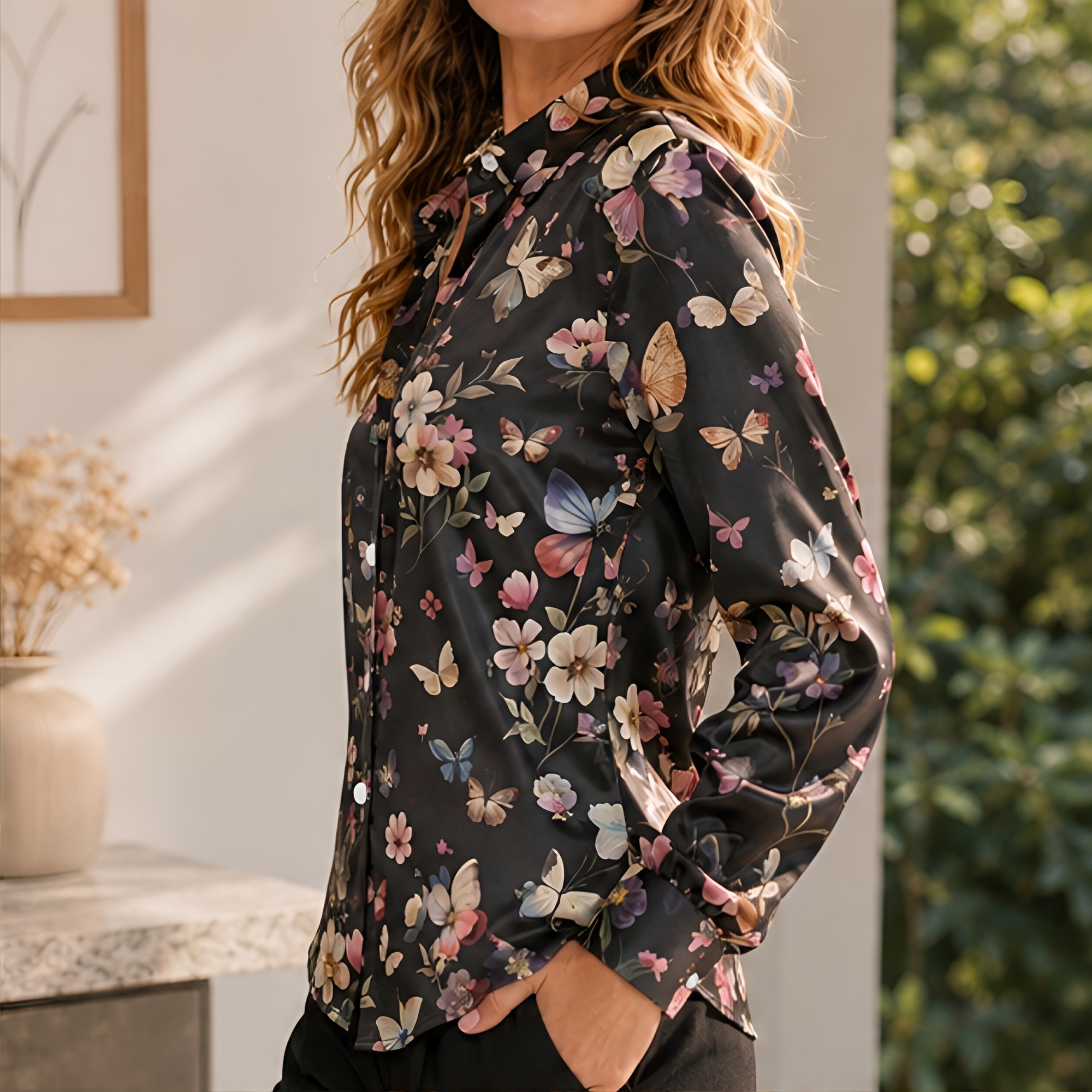 Women Loose Satin Shirt Long S - Women Top Fashion recensie en prijs