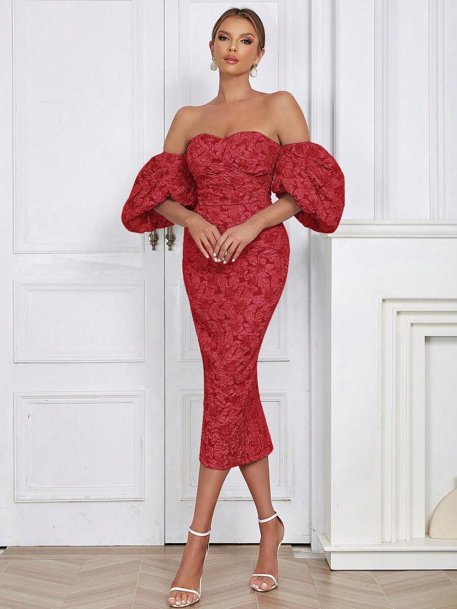 Off Shoulder Puff Sleeve Flora - Floral Summer Dress recensie en prijs