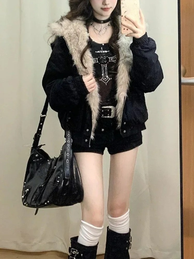 Y2k Gothic Vintage Black Zip U - Women'S Fashion Zip Up Hoodies recensie en prijs