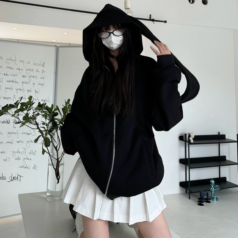 2025 Autumn Kawaii Bunny Big E - Women'S Fashion Zip Up Hoodies recensie en prijs