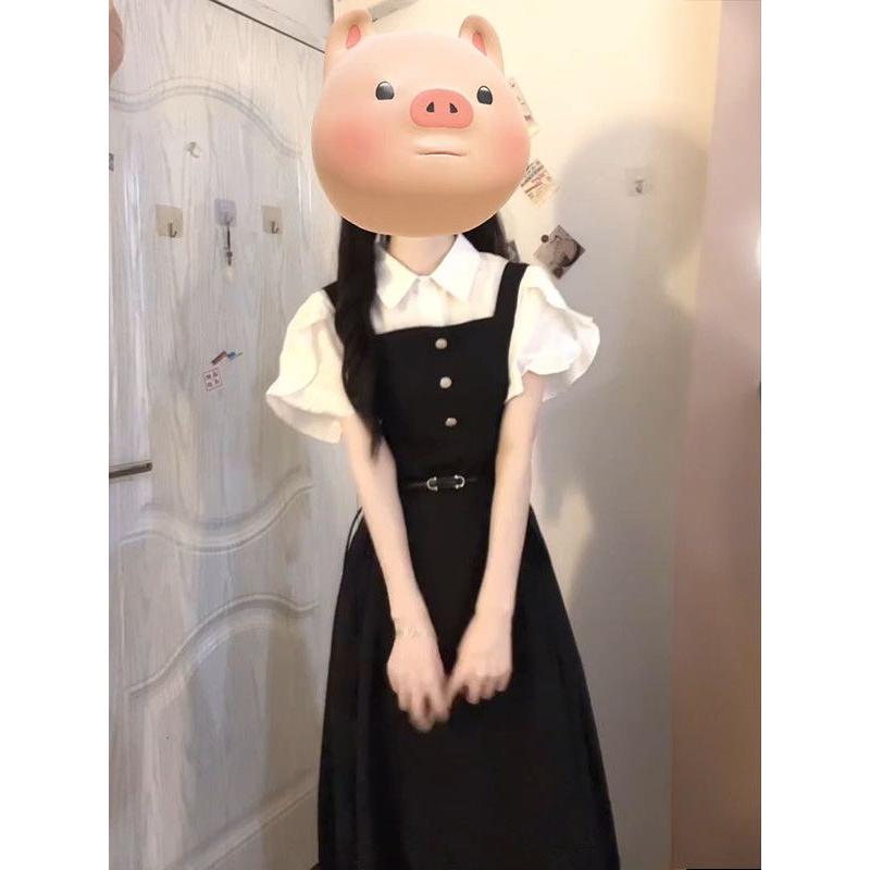 Sweet Japanese Style Black Str - Belted Shirt Dress recensie en prijs