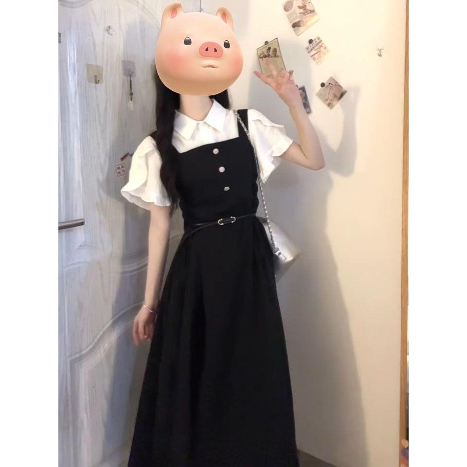 Sweet Japanese Style Black Str - Belted Shirt Dress recensie en prijs
