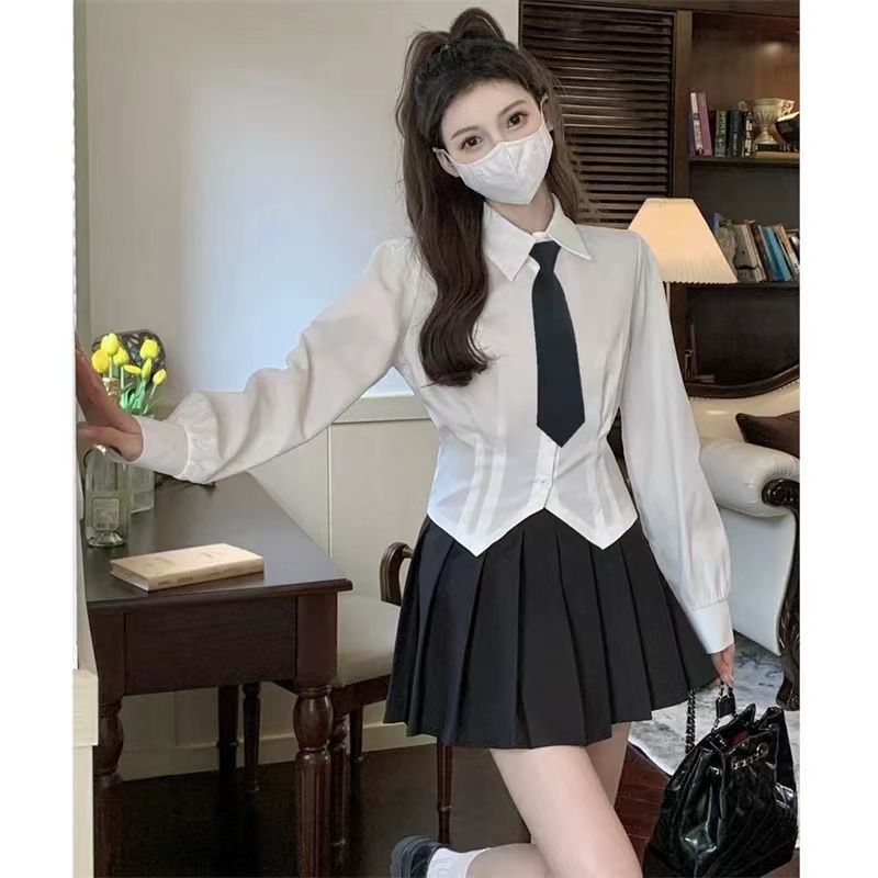 2000s White Long sleeve Vintag - Wrap Blouse Chiffon recensie en prijs