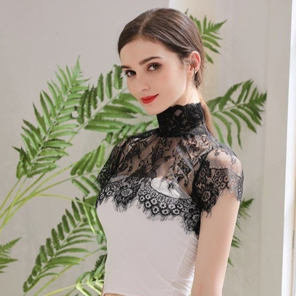 Shawl Wrap Detachable Fake Col - Wrap Blouse Chiffon recensie en prijs