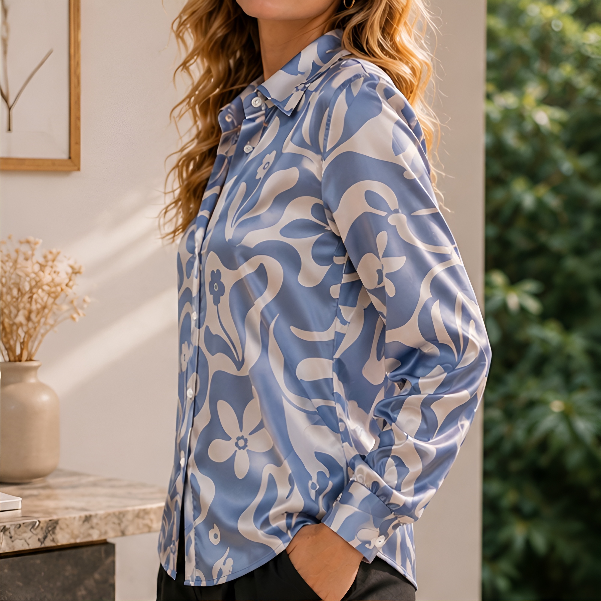 Women Green Satin Blouse White - Women Fashion Styles recensie en prijs
