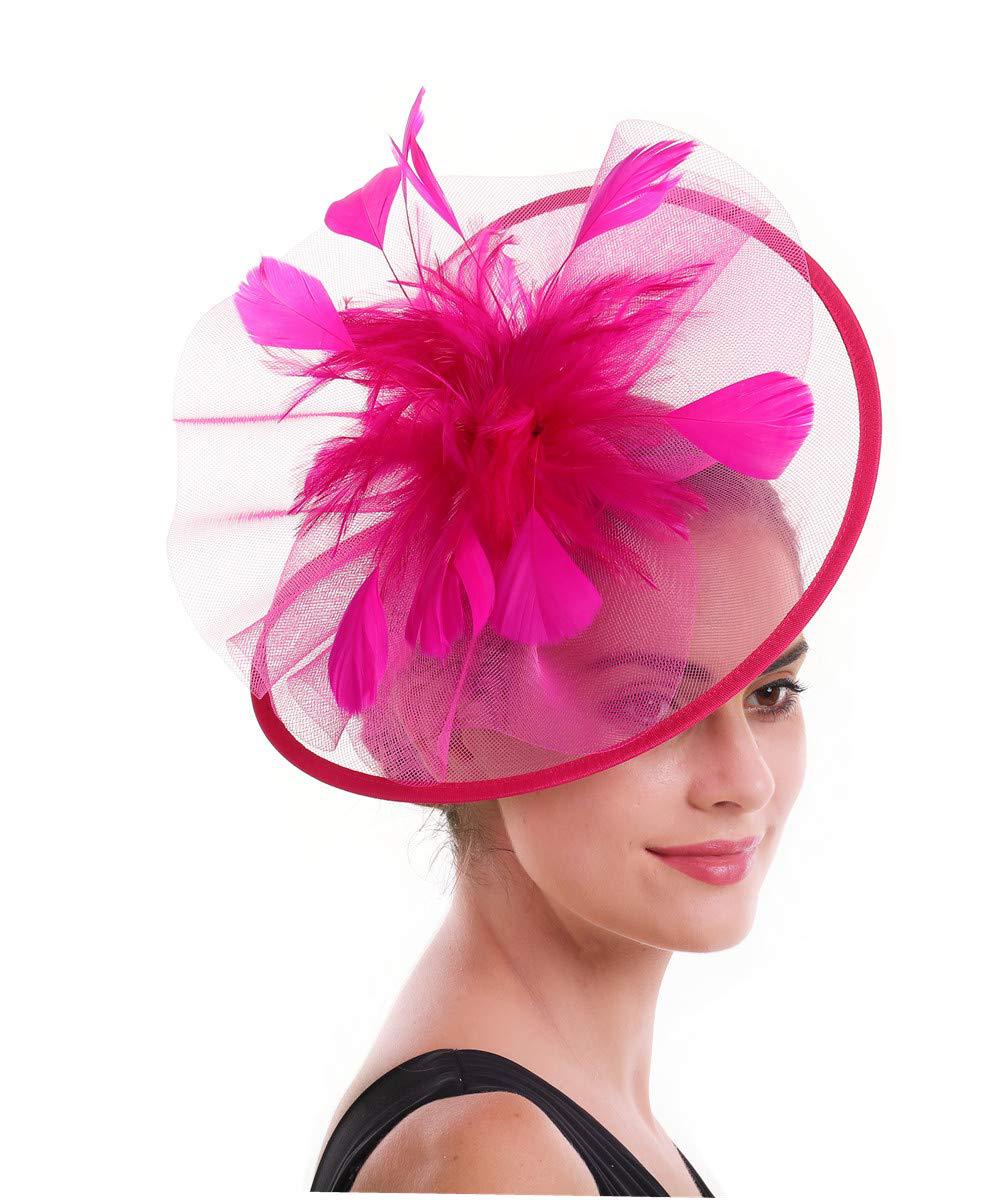 Women Feather Fascinator Hat M - Women'S Fashion Kentucky Derby recensie en prijs