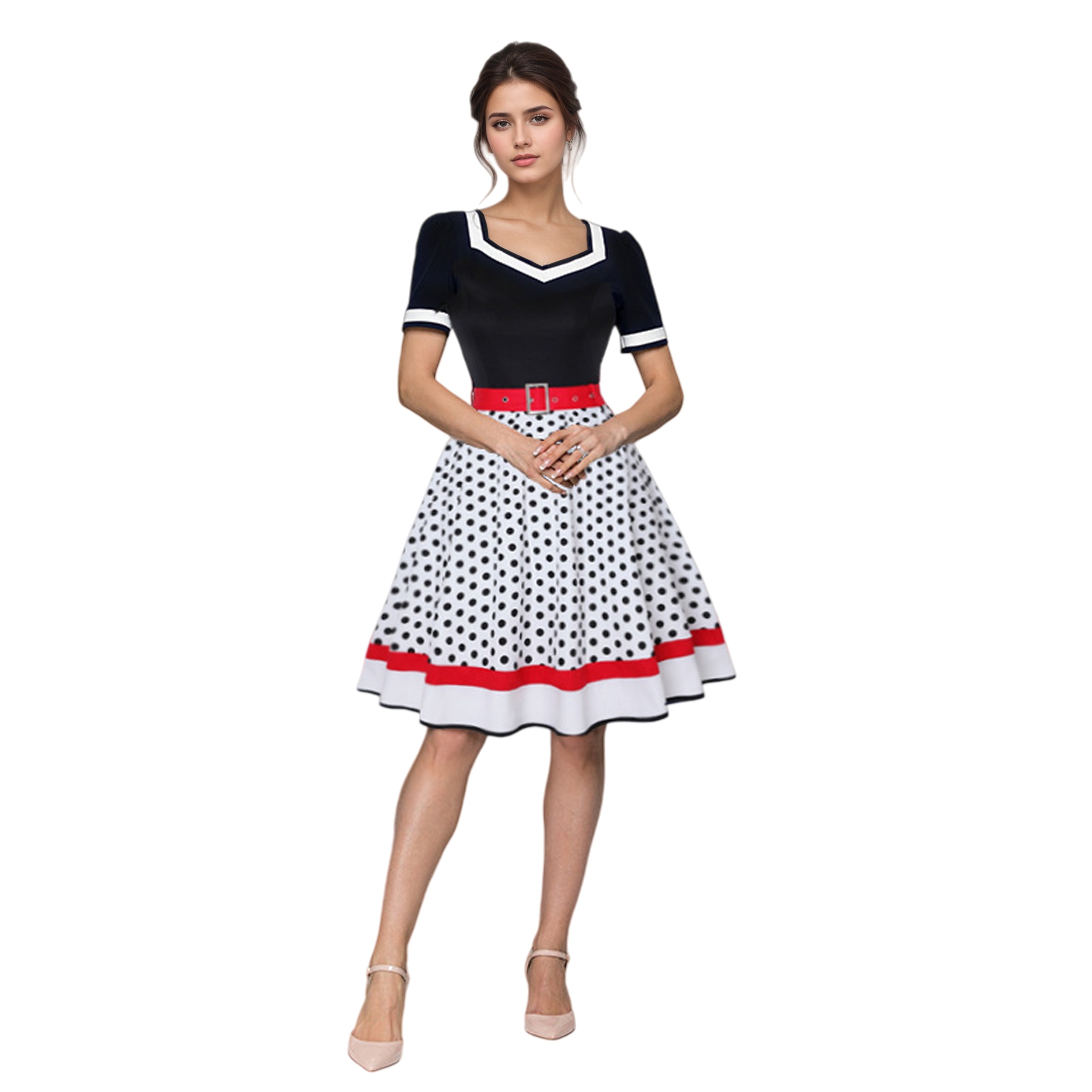 Vintage V-Neck Short Sleeve Sw - Women'S Fashion Of The 50S recensie en prijs