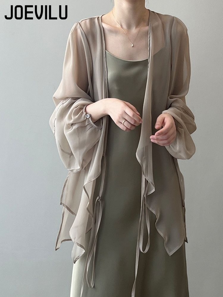 Women's UPF Sunscreen Chiffon  - Wrap Blouse Chiffon recensie en prijs