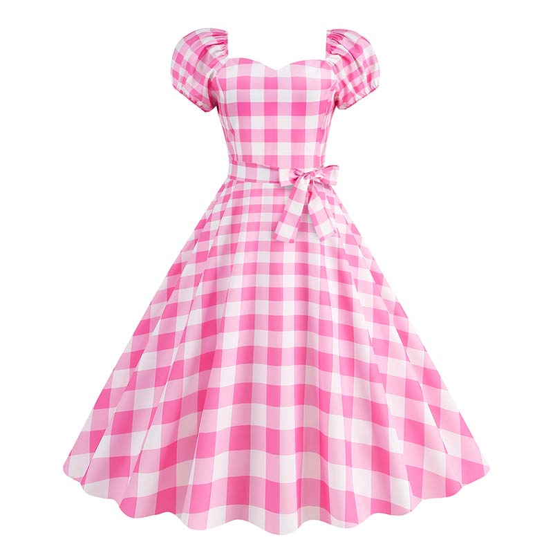 Plaid Print Retro Women Dress  - Women'S Fashion Of The 50S recensie en prijs