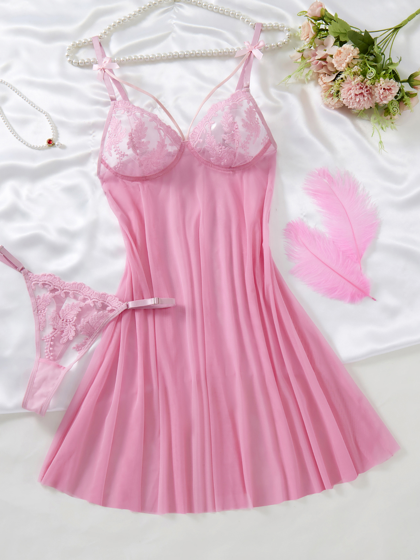 Elegant Tempting Lace Nightgow - Floral Summer Dress recensie en prijs