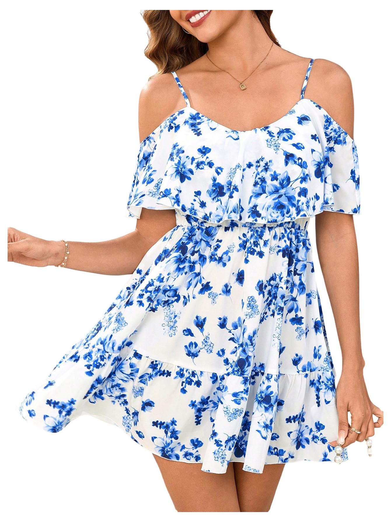 Elegant Off-Shoulder Floral Mi - Floral Summer Dress recensie en prijs