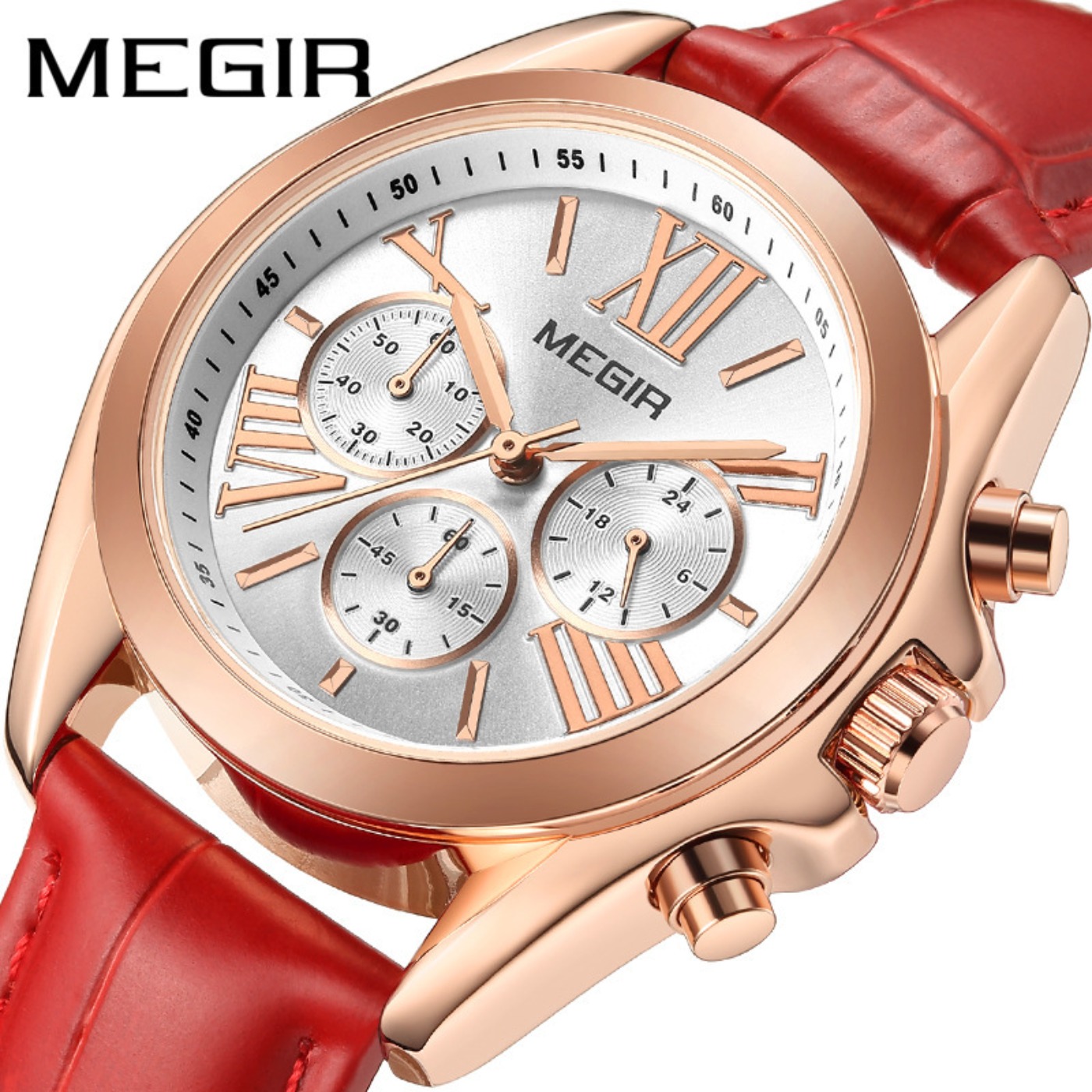 MEGIR New Luxury Leather Watch - Women'S Fashion Brands recensie en prijs
