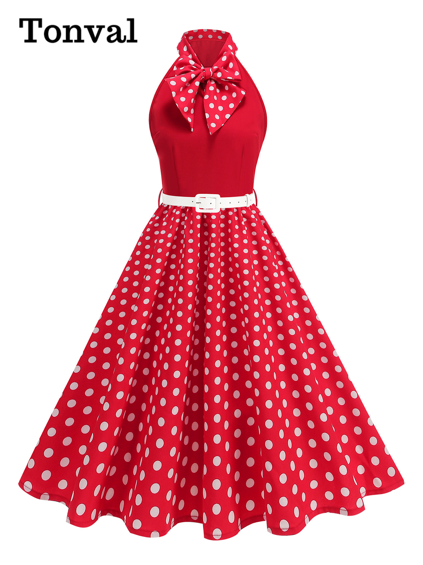 Tonval Bow Neck Halter Neck Po - Women'S Fashion Of The 50S recensie en prijs