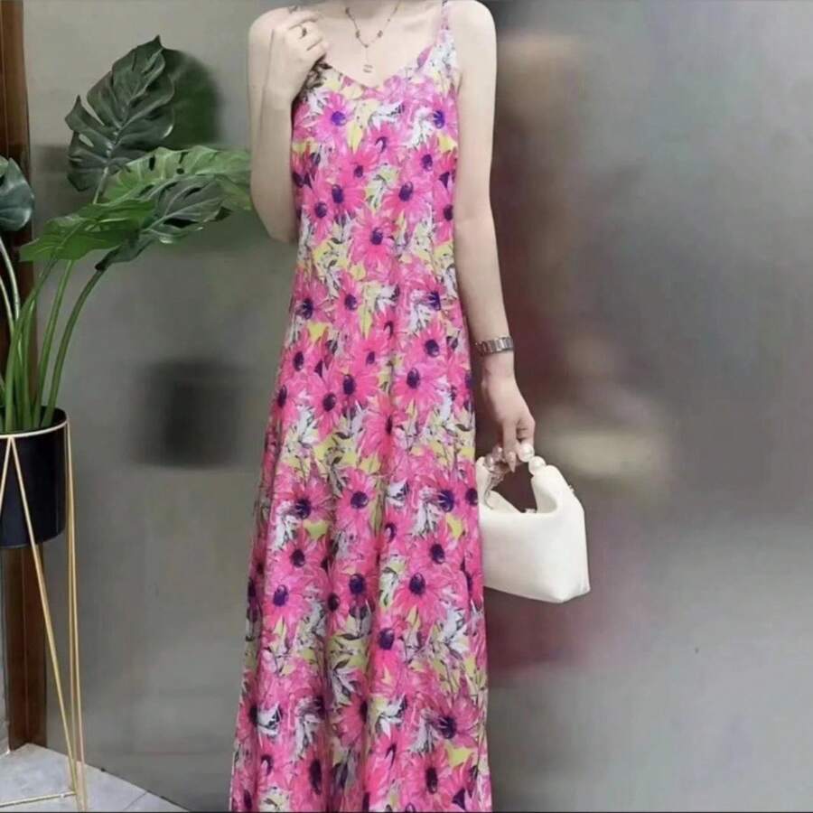Elegant Floral Print Sleeveles - Floral Summer Dress recensie en prijs
