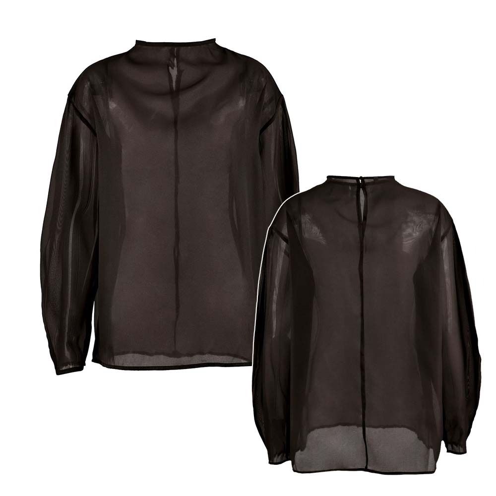 Chic Long Sleeve Mesh Blouse H - Wrap Blouse Chiffon recensie en prijs