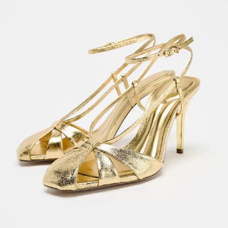 Fashion Gold Thin Heeled Sanda - Women'S Fashion Brands recensie en prijs