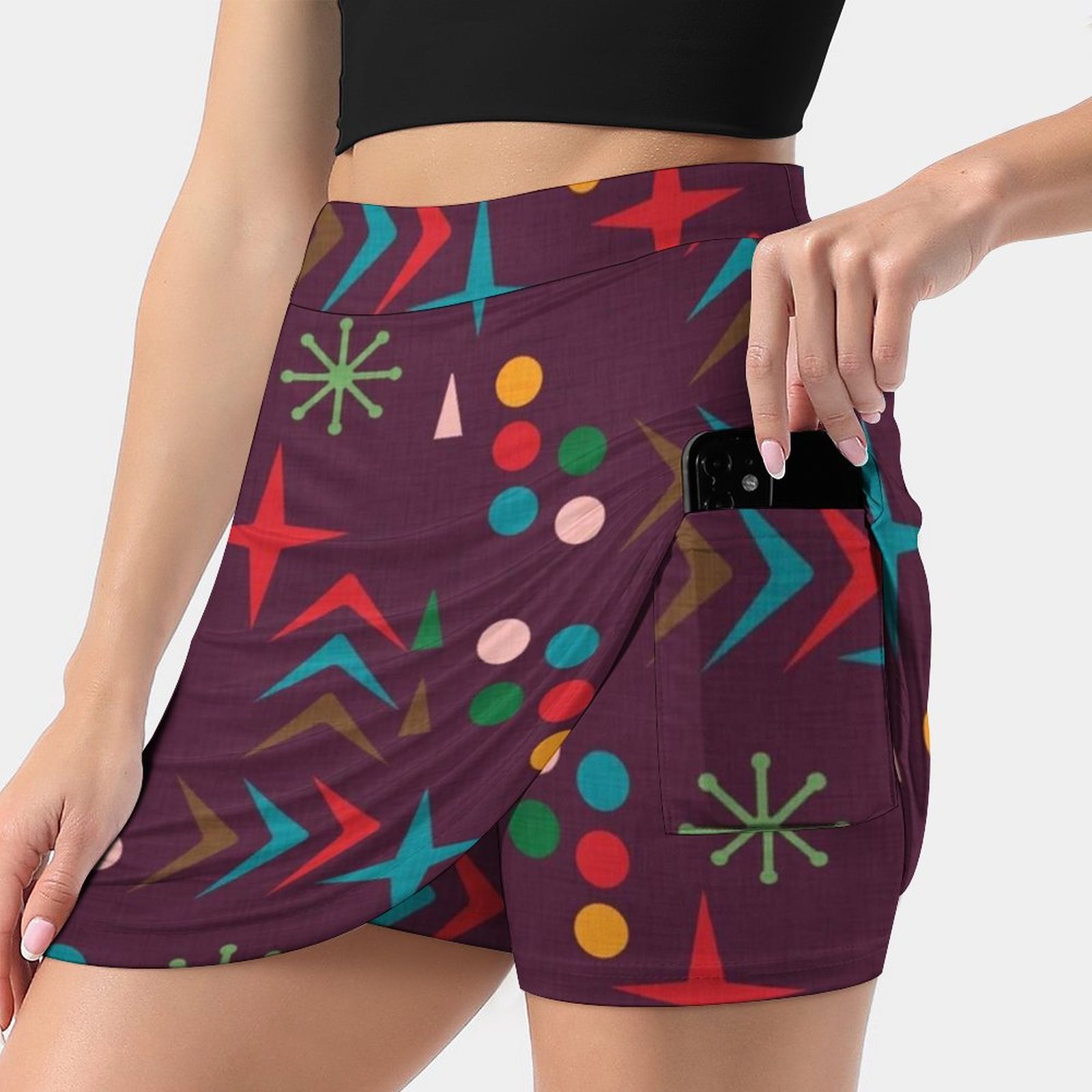 Atomic Pattern Purple Mid Cent - Women'S Fashion Of The 50S recensie en prijs