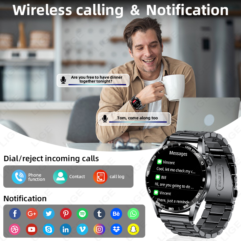 LIGE Men Fashion Smart Watch S - Women Fashion Week 2026 recensie en prijs