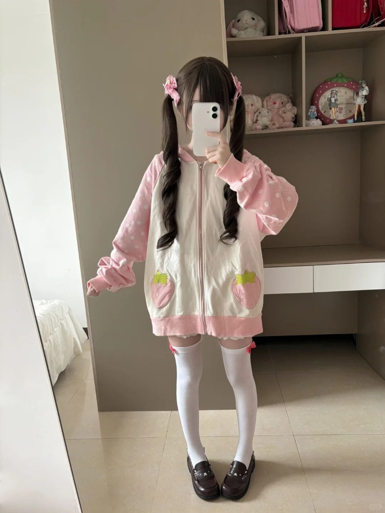 Japanese Sweet Kawaii Hooded C - Women'S Fashion Zip Up Hoodies recensie en prijs