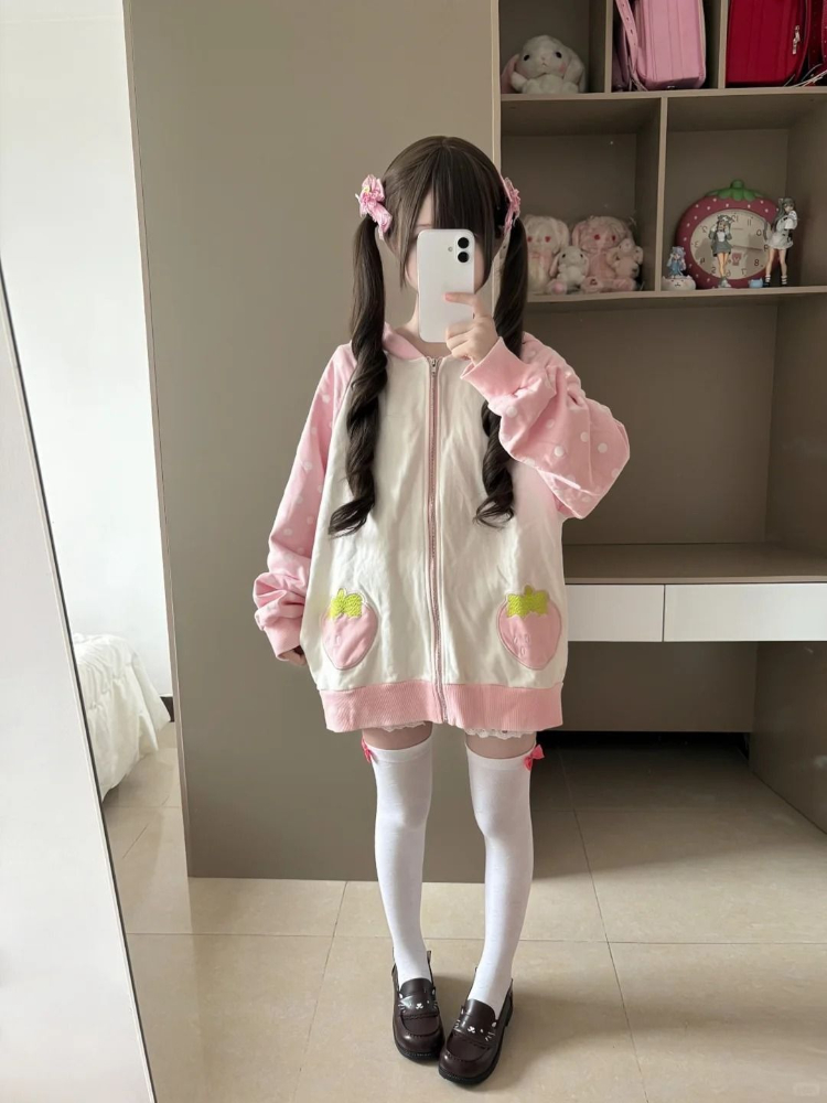 Japanese Sweet Kawaii Hooded C - Women'S Fashion Zip Up Hoodies recensie en prijs