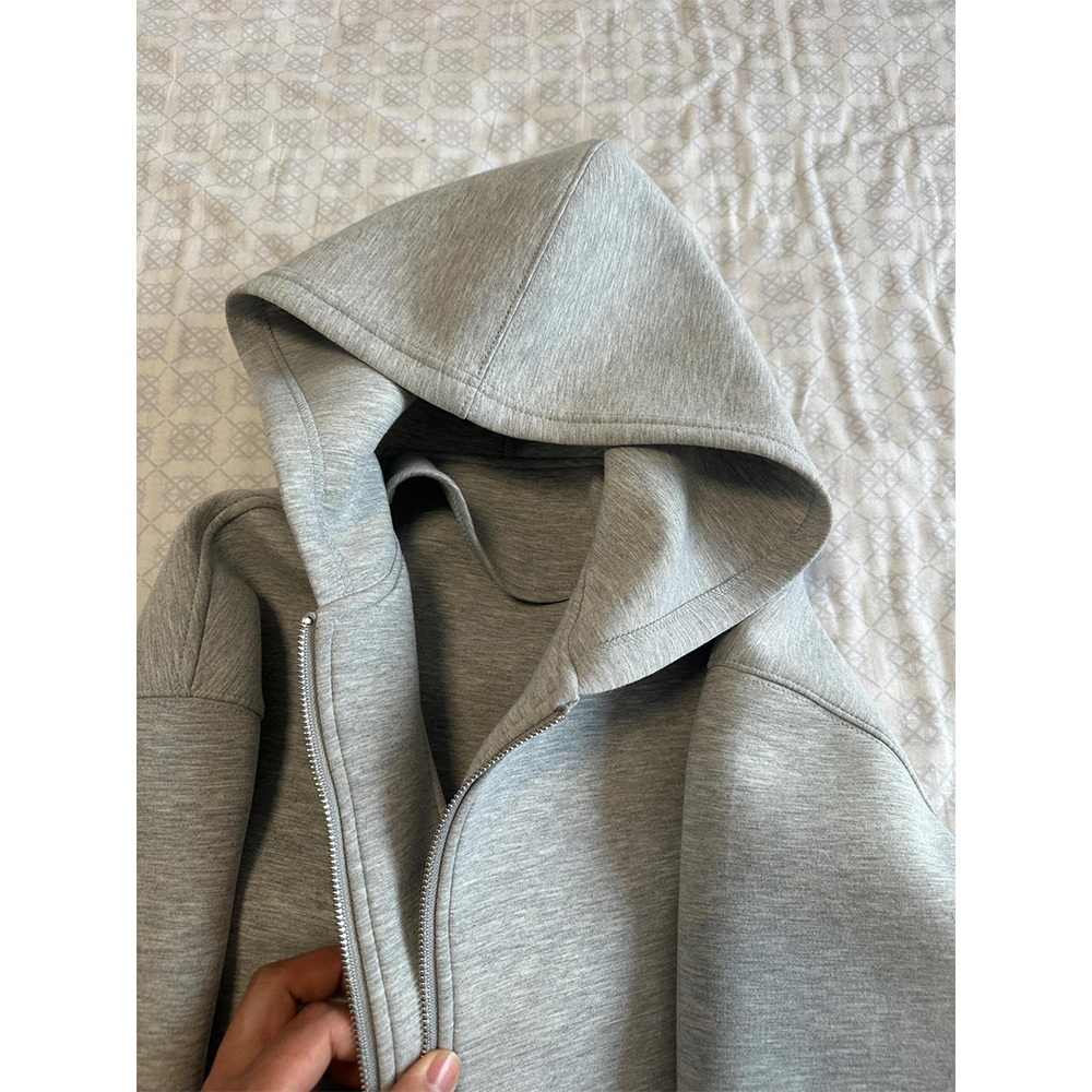 Women's Grey Hooded Coat Solid - Women'S Fashion Zip Up Hoodies recensie en prijs