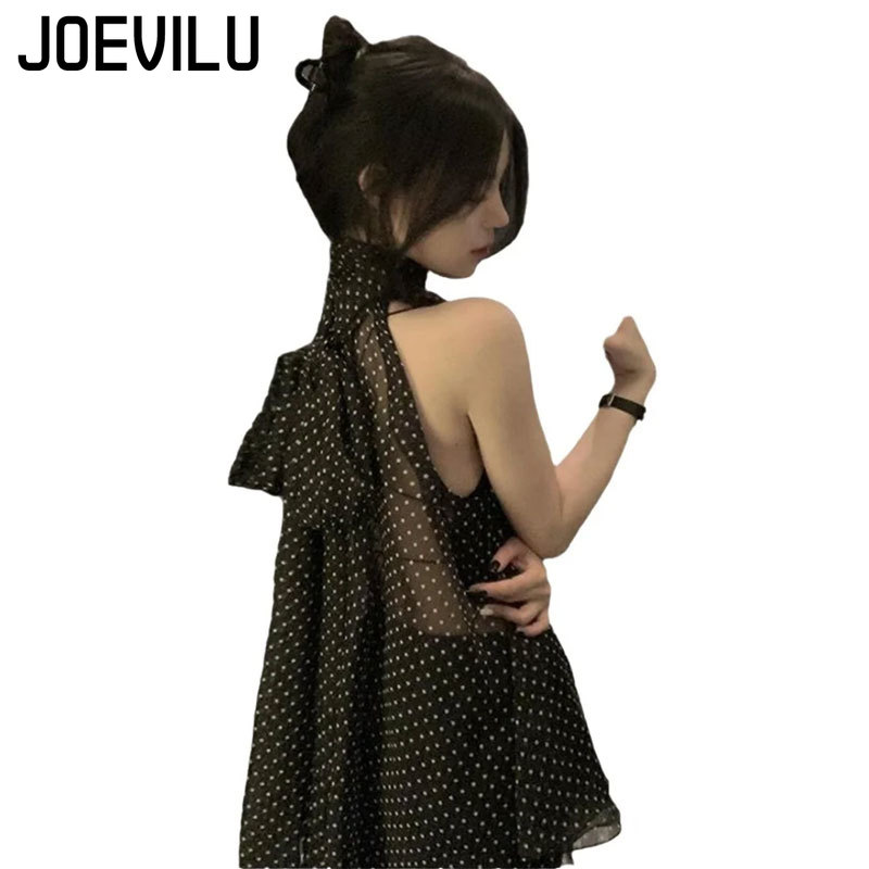 JOEVILU Sleeveless Lace Up Hal - Wrap Blouse Chiffon recensie en prijs