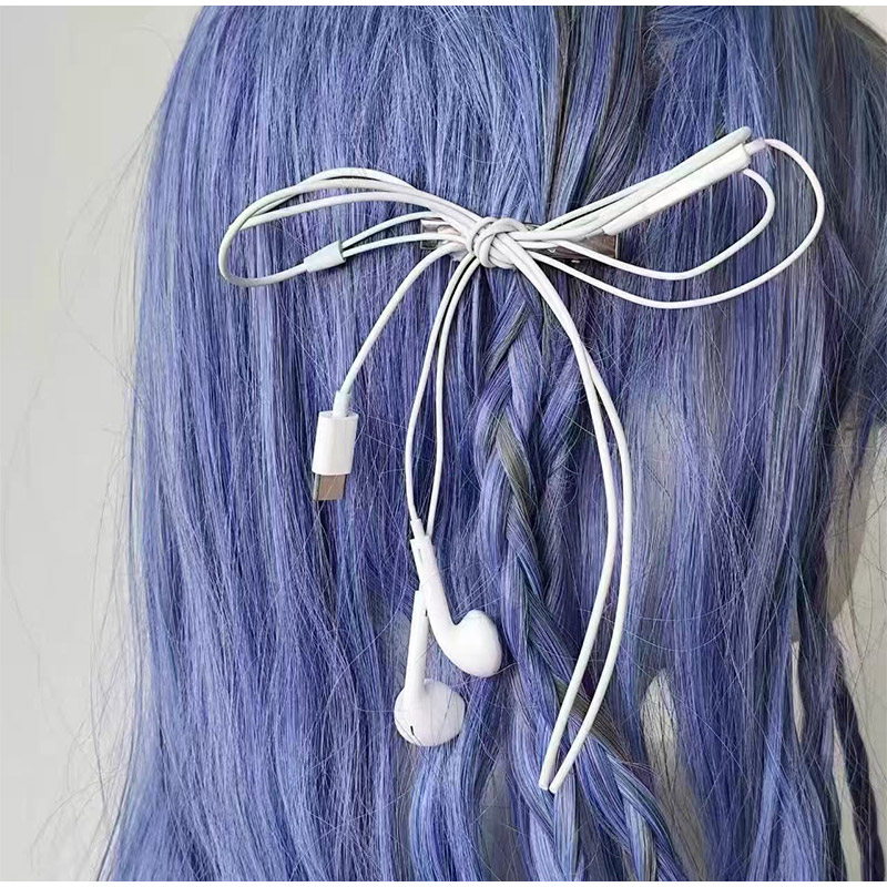 Headphone Wire Bow Hair Clip K - Women'S Y3K Fashion recensie en prijs