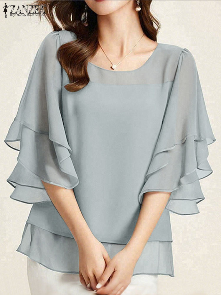 ZANZEA Fashion Chiffon Blouse  - Wrap Blouse Chiffon recensie en prijs