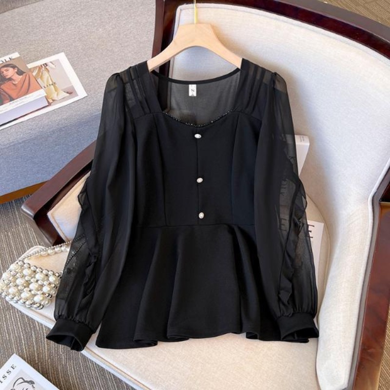 Women's Spring Autumn New Kore - Wrap Blouse Chiffon recensie en prijs