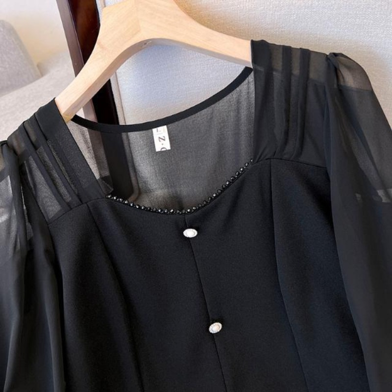 Women's Spring Autumn New Kore - Wrap Blouse Chiffon recensie en prijs