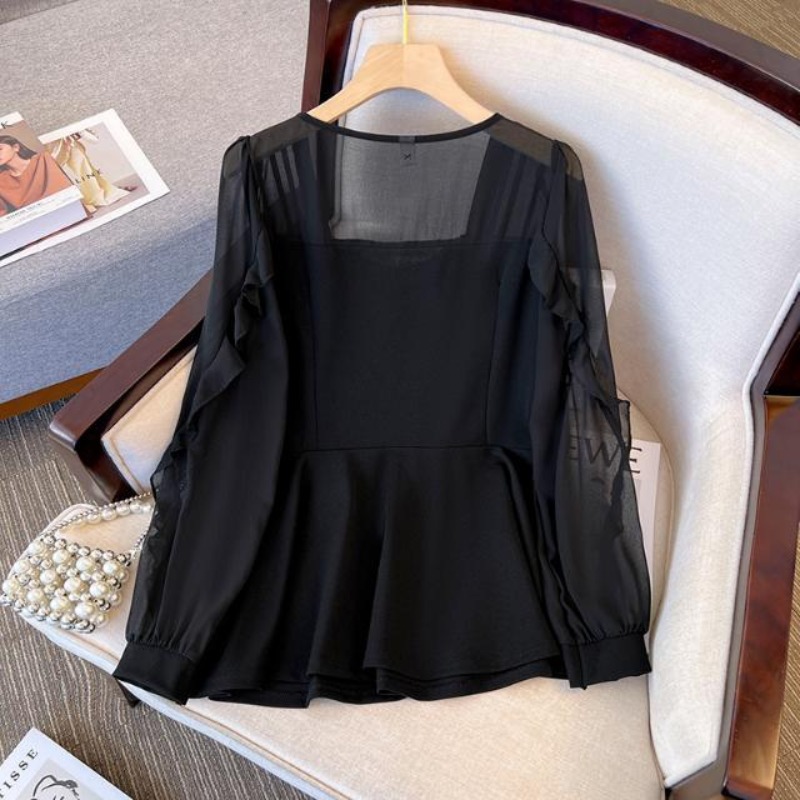 Women's Spring Autumn New Kore - Wrap Blouse Chiffon recensie en prijs
