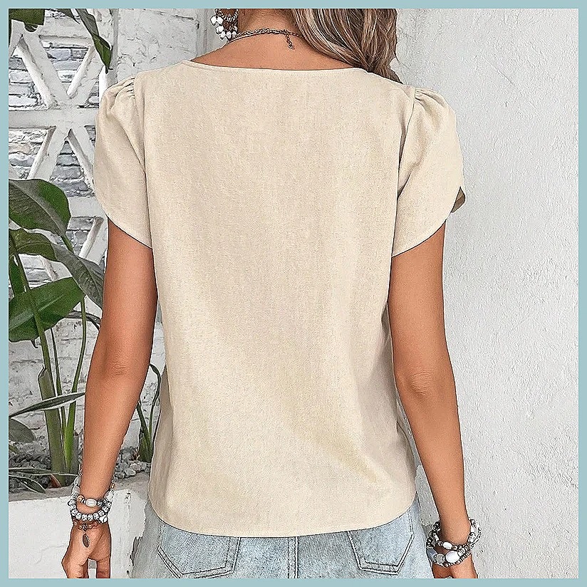 2024 Summer Vintage Solid Colo - Women Top Fashion recensie en prijs