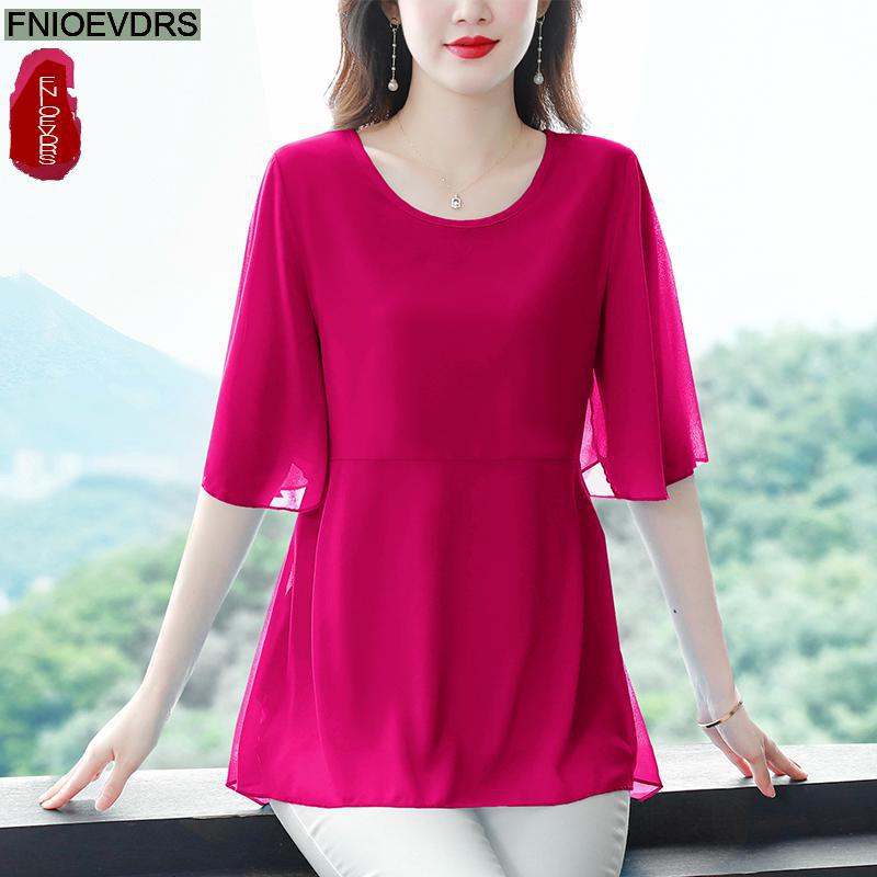 M-4XL Loose Clothes 2023 Women - Wrap Blouse Chiffon recensie en prijs