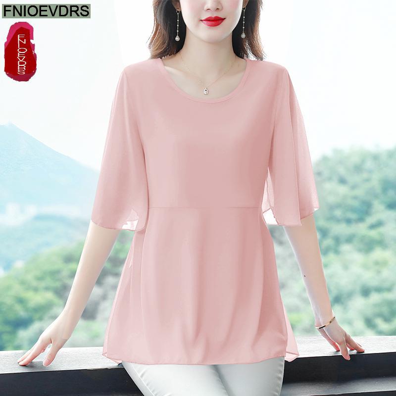 M-4XL Loose Clothes 2023 Women - Wrap Blouse Chiffon recensie en prijs