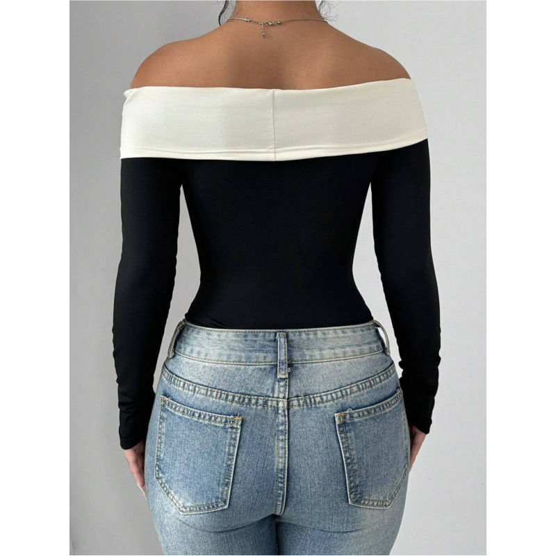 Bowknot Decor Off Shoulder Bod - Women Fashion Styles recensie en prijs